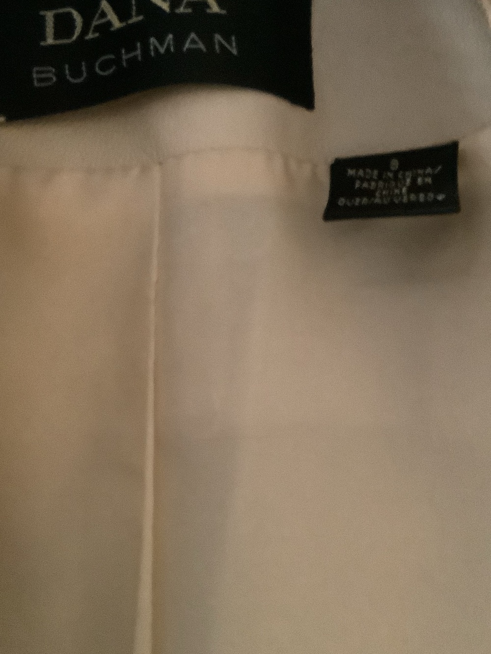 Dana Buchman Cream Leather Tailored Blazer Jacket - Picture 7 of 8